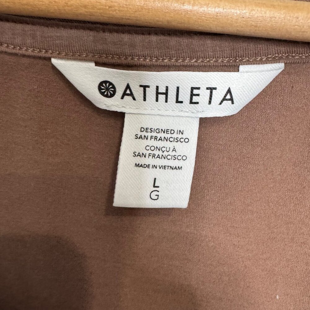 ATHLETA outbound scoop tee in rustic beige size L - Picture 4 of 7